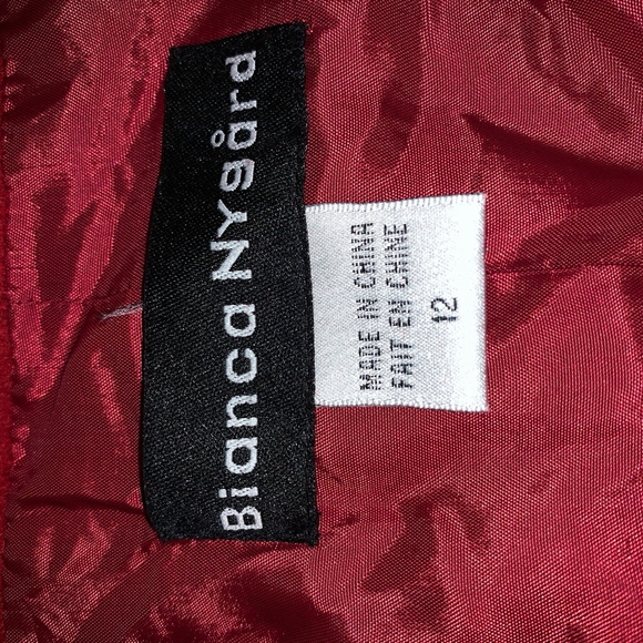 Bianca Nygard Red Wool Coat Size 12 - Picture 9 of 9